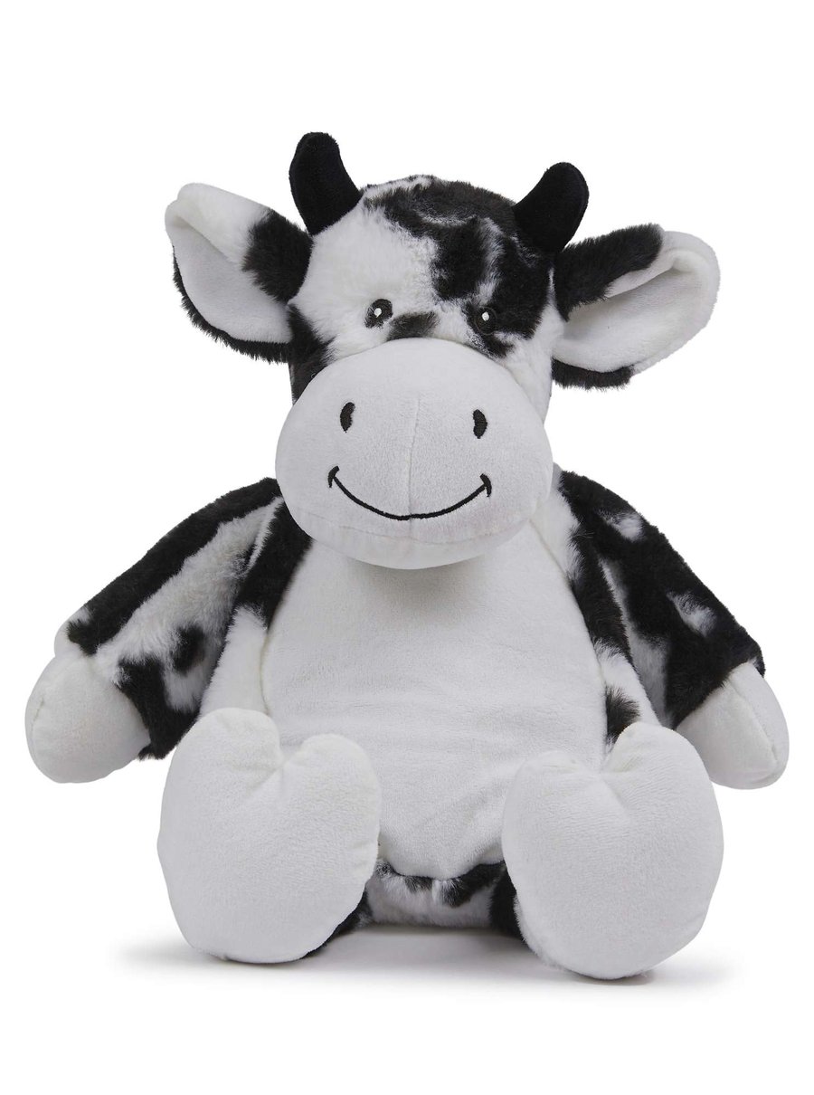 Mumbles Zippie Vache en peluche avec fermeture éclair, Black/White One Size (L), MM578