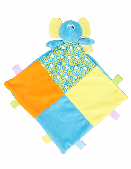 Mumbles Multi-Colour Comfort Blanket with Rattle, Multi One Size, MM701
