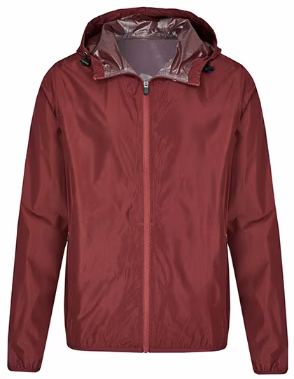 Miners mate Leichter Kapuzen-Windbreaker in Burgundy, Burgundy XL, MY1010