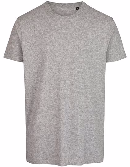 Miners mate pure mate Fairtrade Organic Cotton T-Shirt with Ribbed Collar, Heather Grey XS, MY112