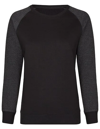 Miners mate Sweatshirt mit Crew Neck Schnitt für Damen, Black/Heather Black XS, MY520