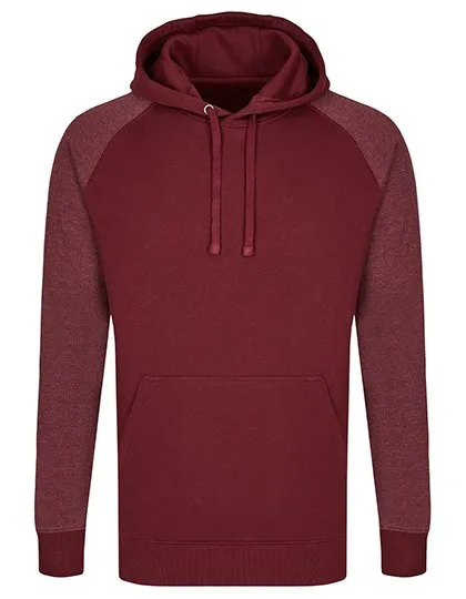 Miners mate Klassischer Herren Hoody mit Kängurutasche, Burgundy/Heather Burgundy 3XL, MY610