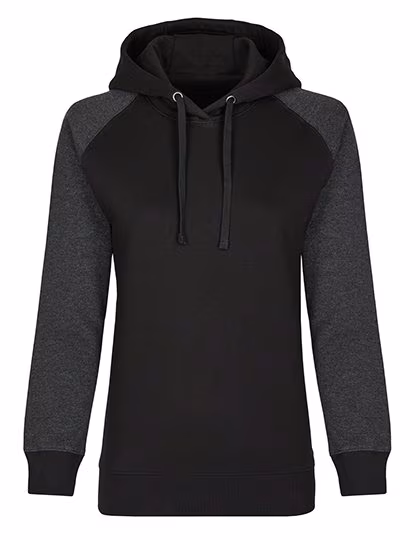 Miners mate Sweat à capuche sans poche, 300g/m² pour femmes, Black/Heather Black XS, MY621