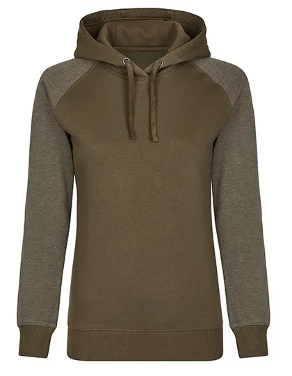 Miners mate Hoody ohne Tasche, 300g/m² für Damen, Olive/Heather Olive XXL, MY621