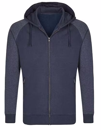 Miners mate Men's Zip Hoody with Zip Pockets, Navy/Heather Navy S, MY710