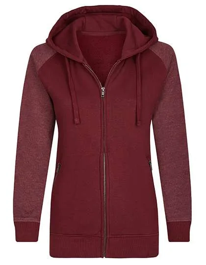 Miners mate Zip-Hoody aus Baumwolle mit Reißverschluss für Damen, Burgundy/Heather Burgundy XXL, MY720