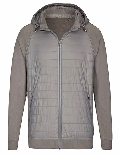 Miners mate Hybrid Jacke mit abnehmbarer Kapuze, Grey Solid XS, MY810
