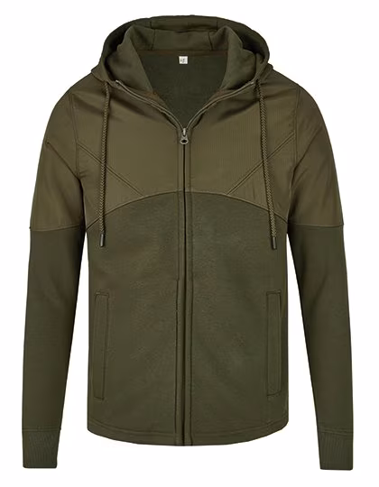 Miners mate Sweat Jacket with Hood and Zip, Olive XL, MY910