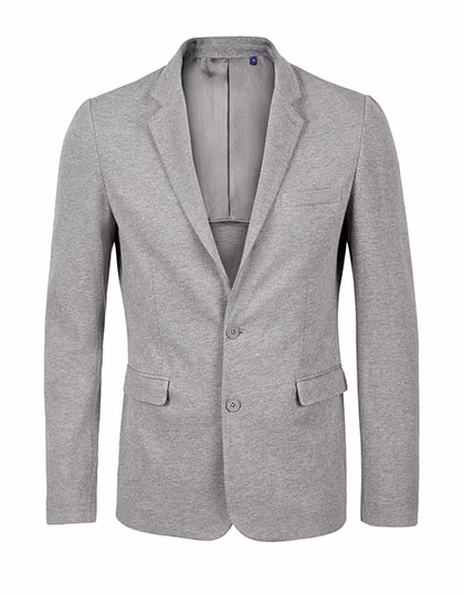 NEOBLU Piqué Blazer Marcel with Lining for Men, Gray Melange 48, NB3169