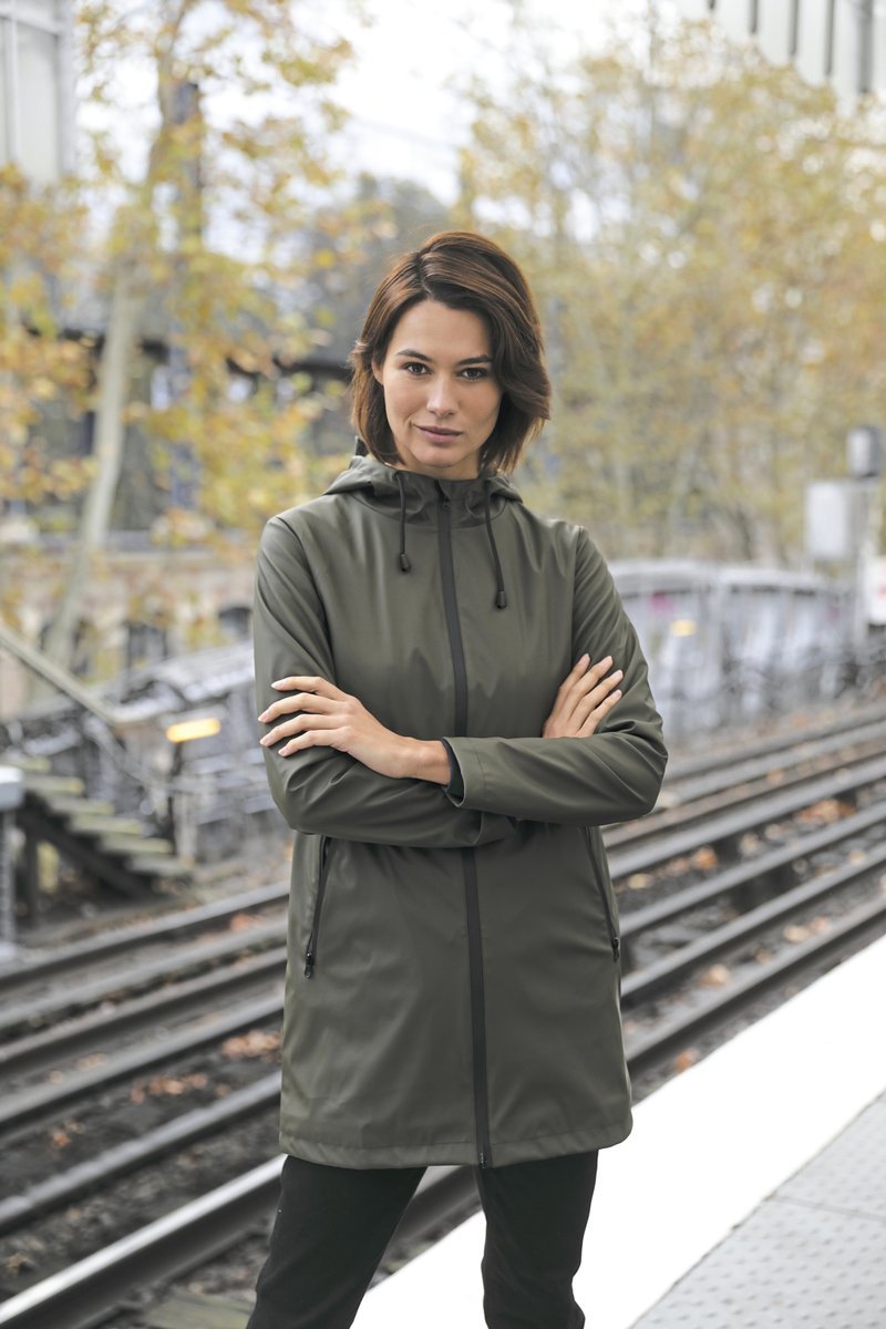 NEOBLU Wasserdichter Damen Parka mit Kapuze, Deep Black S, NB3175