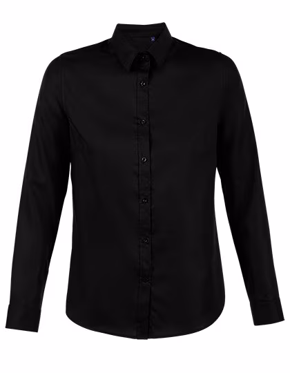 NEOBLU Camicia in Cotone Blaise con Colletto all'Italiana, Deep Black L, NB3183