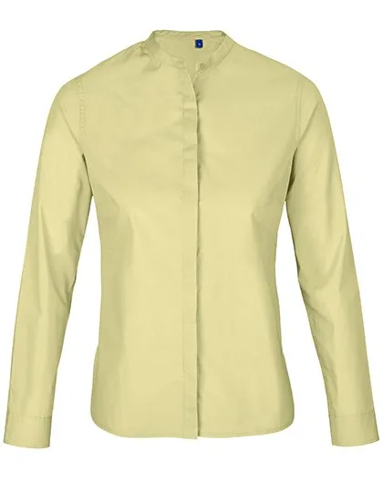NEOBLU Mao Collar Shirt made of Organic Cotton, Beige L, NB3787