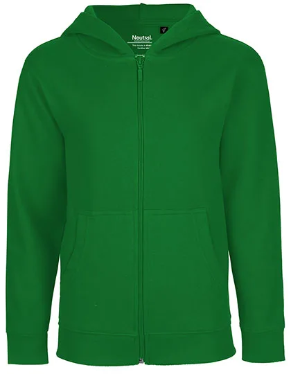 Neutral Fairtrade Kinder Zip Hoodie Bio-Baumwolle, Green 152/158, NE13301
