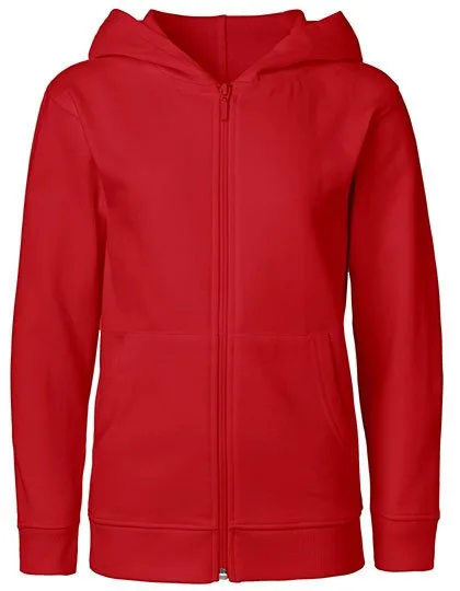 Neutral Sweat à capuche zippé enfant Fairtrade en Coton biologique, Red 152/158, NE13301