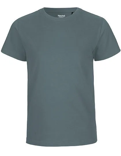 Neutral Fairtrade Kinder T-Shirt mit Elasthan, Teal 116/122, NE30001