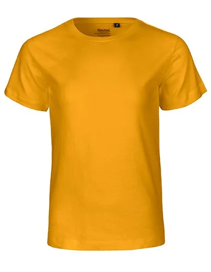Neutral Fairtrade Kinder T-Shirt mit Elasthan, Yellow 152/158, NE30001