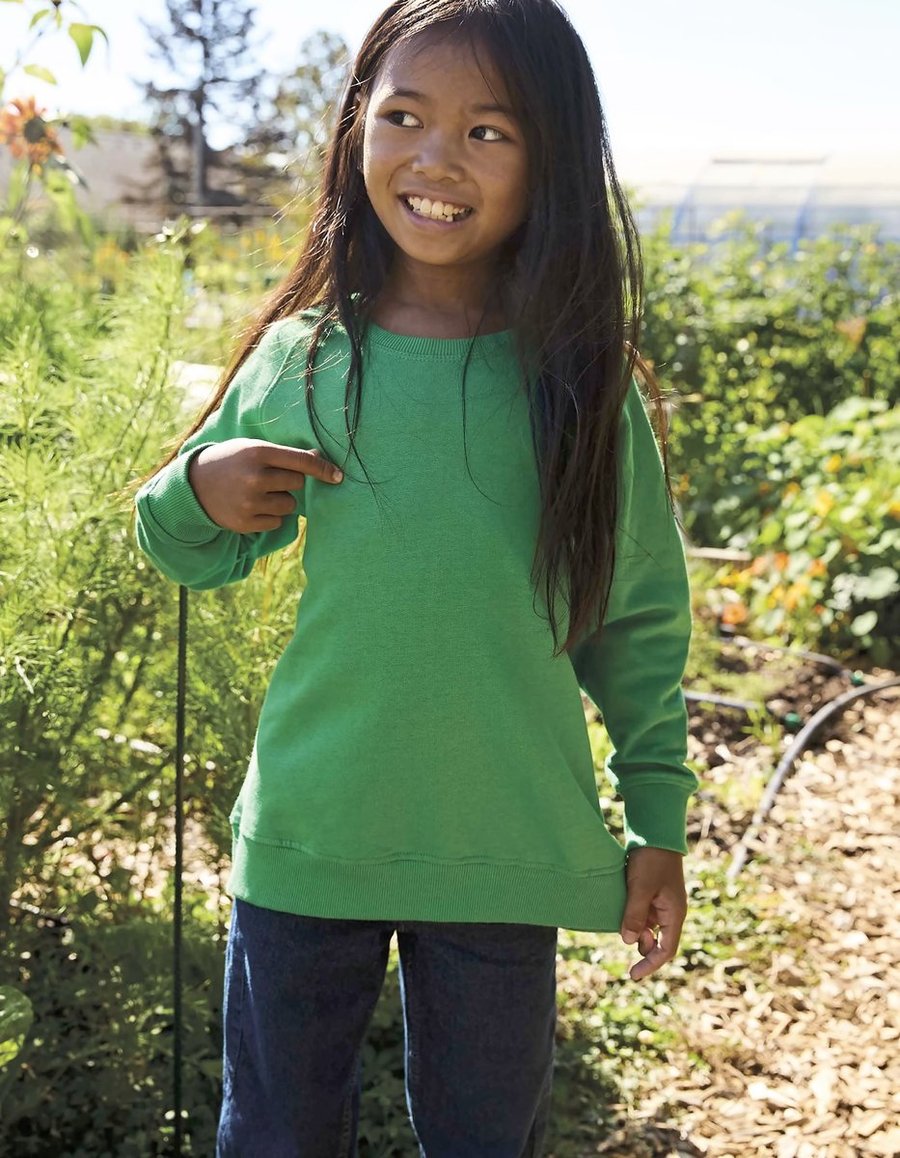 Neutral Fairtrade Kinder-Sweatshirt mit Fleecefutter, Black 92/98, NE33001
