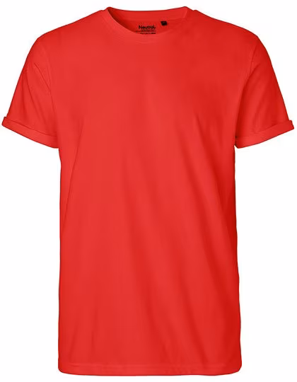 Neutral T-shirt à manches retroussées en Coton biologique, Red M, NE60012