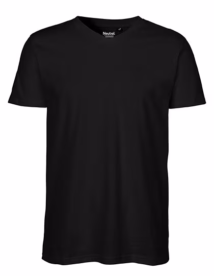 Neutral Nachhaltiges V-Neck T-Shirt aus Bio-Baumwolle, Black S, NE61005