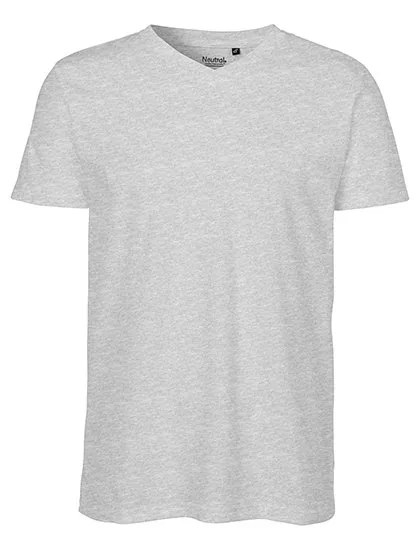 Neutral Nachhaltiges V-Neck T-Shirt aus Bio-Baumwolle, Sport Grey 3XL, NE61005