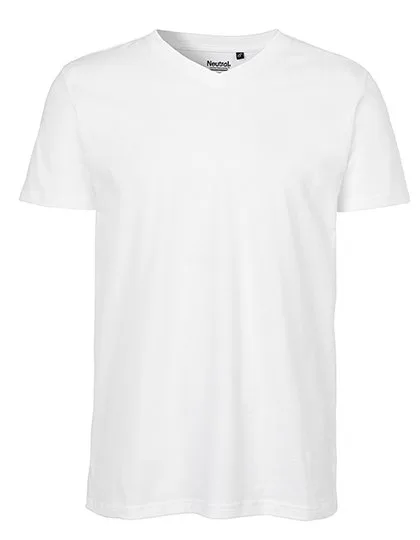 Neutral Nachhaltiges V-Neck T-Shirt aus Bio-Baumwolle, White XL, NE61005