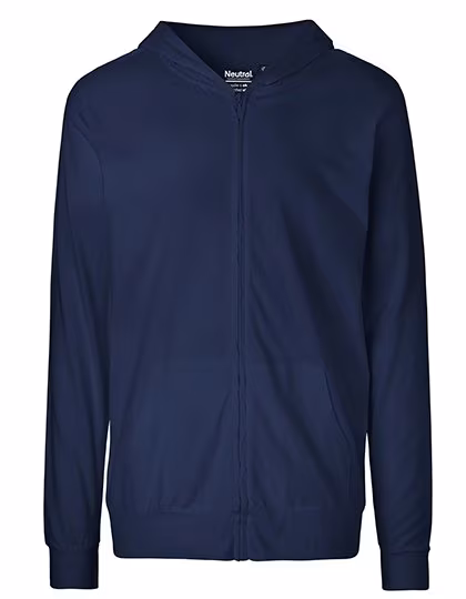 Neutral Jersey Hoodie mit Reißverschluss und Tasche, Navy S, NE62301