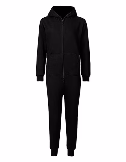 Neutral Bio-Baumwoll Jumpsuit mit Kapuze, Black XS, NE73331