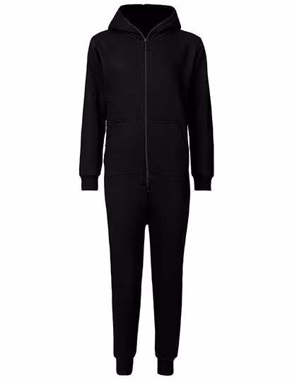 Neutral Bio-Baumwoll Jumpsuit mit Kapuze, Black 104/110, NE73331K
