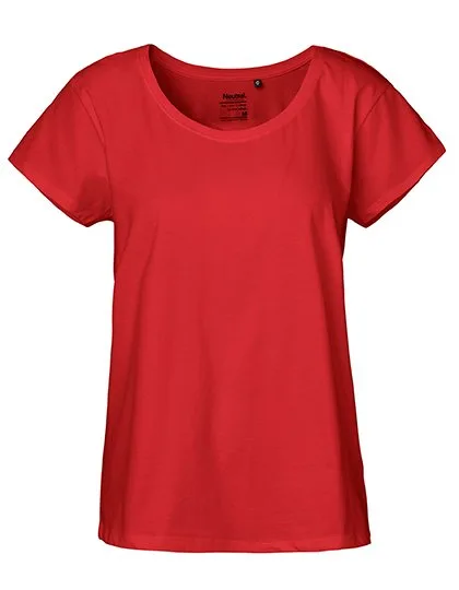 Neutral T-Shirt Loose Fit in Cotone Biologico da Donna, Red XL, NE81003