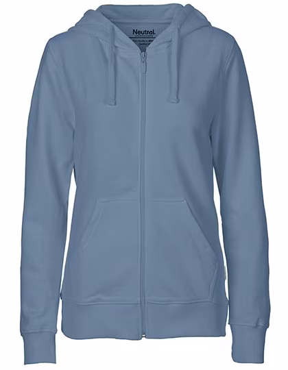 Neutral Felpa con Cappuccio e Zip in Cotone Biologico da Donna, Dusty Indigo XL, NE83301