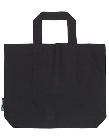 Neutral Fairtrade Panama Tasche aus Bio-Baumwolle, Black 48 x 44 cm, NE90051