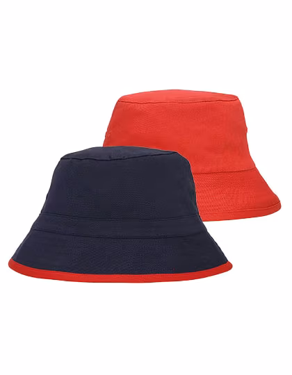 Neutral Cappello Bucket Reversibile in Cotone Biologico, Navy/Red S/M, NE93061