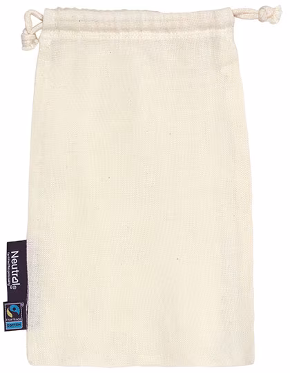 Neutral Sacchetto di Cotone con Cordoncini, 5 Pezzi, Nature 16 x 25 cm, NE95025