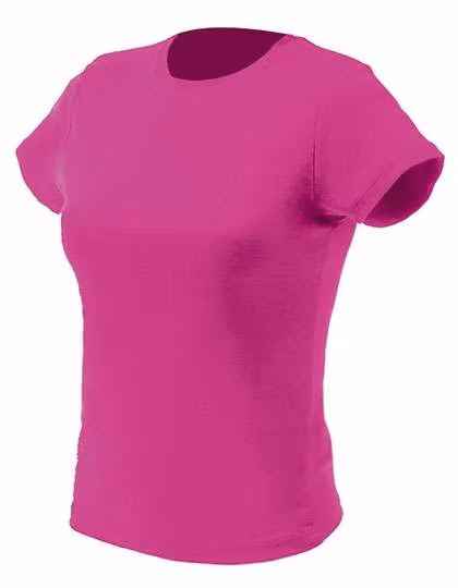 Nath T-shirt à col côtelé étroit pour femme, Bubblegum XXL, NH141
