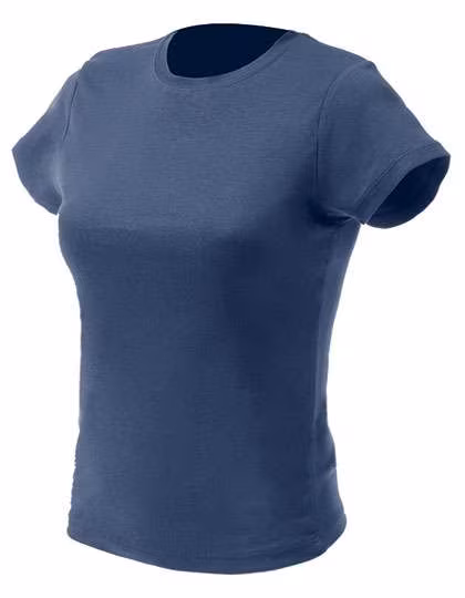 Nath T-Shirt with Slim Ribbed Collar for Women, Deep Navy XL, NH141