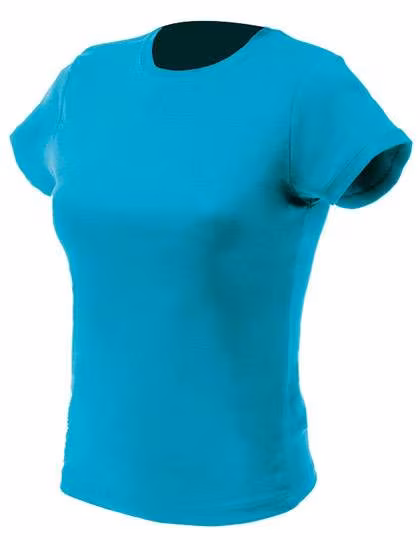 Nath T-Shirt with Slim Ribbed Collar for Women, Turquoise XXL, NH141