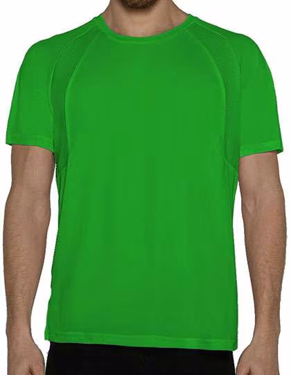 Nath T-Shirt Sportiva Traspirante da Uomo, Apple Green Fluor XS, NH250