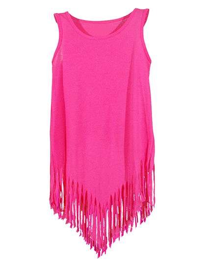 Nath Neonfarbene Kinderweste mit Fransen, Fuchsia Fluor 3/4, NH600