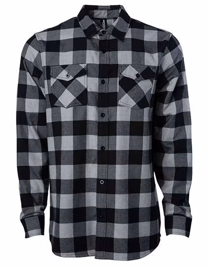 Independent Karomuster Flanellhemd mit Fronttaschen, Grey Heather/Black S, NP500