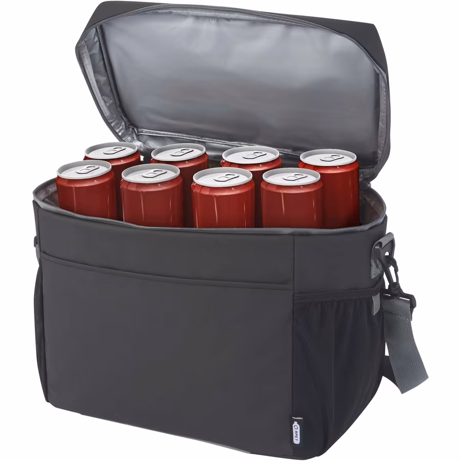 L-merch Cooler Bag 22L made of Recycled Material, Solid Black 35 x 31 x 20,5 cm, NT0045