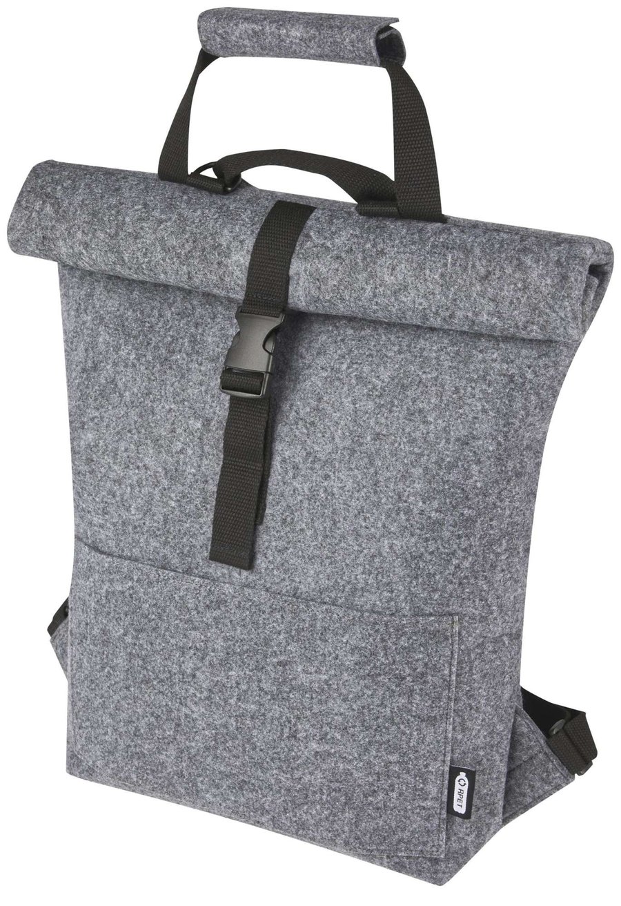 L-merch Felt Roll-Top Zaino in feltro, Medium Grey 37 x 42 x 11 cm, NT0663