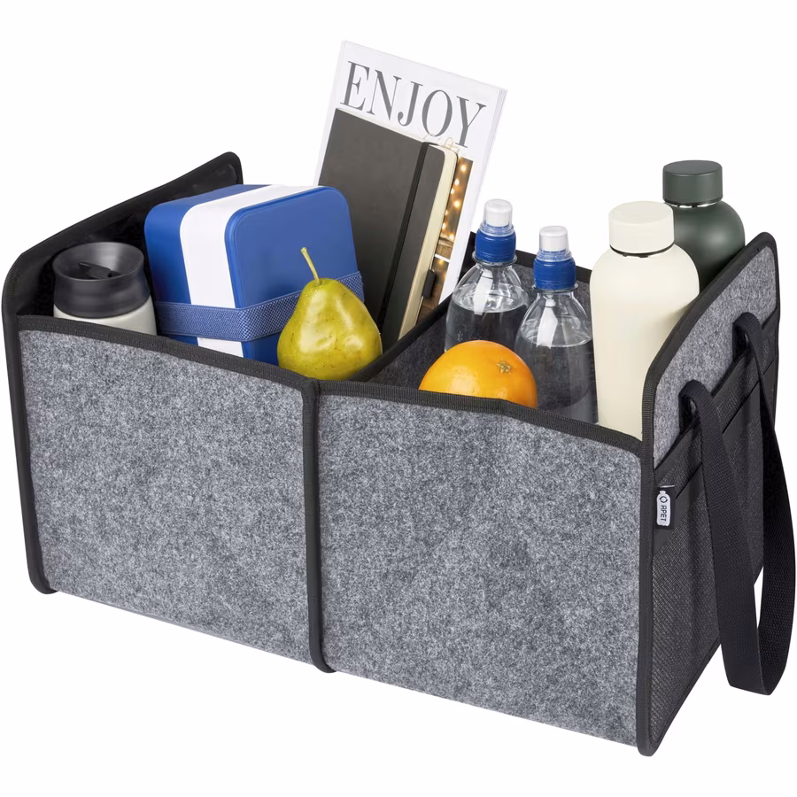 L-merch Faltbarer Kofferraum-Organizer aus Filz, Medium Grey 28,5 x 31 cm, NT0664