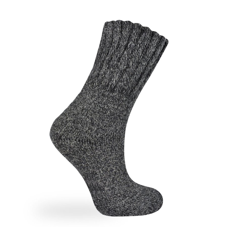 L-merch Kuschelige Wintersocken aus Wolle-Mix, Dark Grey L (43/46), NT1018