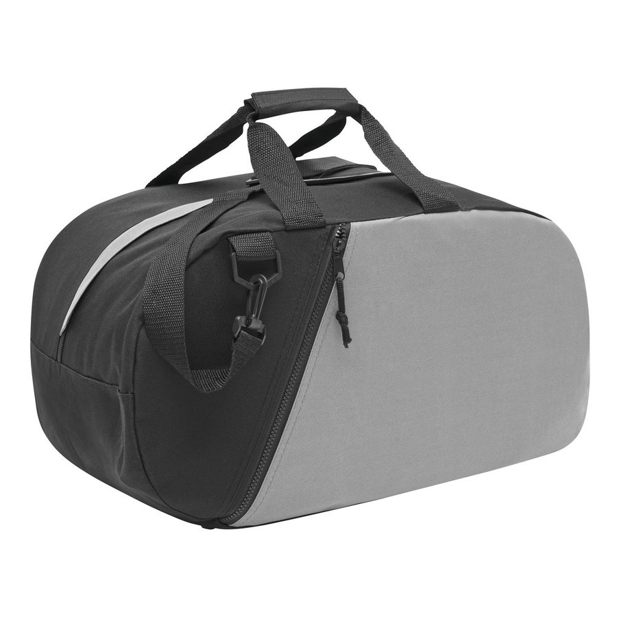 L-merch Borsa sportiva Relax con scomparto per scarpe, Black/Grey 52 x 28 x 27 cm, NT486