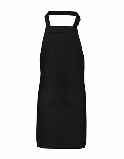 L-merch Pre-Washed Bib Apron with Pocket, Bordeaux 75 x 85 cm, NT5220