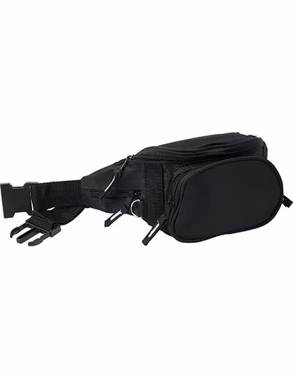 L-merch Belt Bag Schwarz with 4 Front Pockets, Black 31 x 10 x 9 cm, NT5668