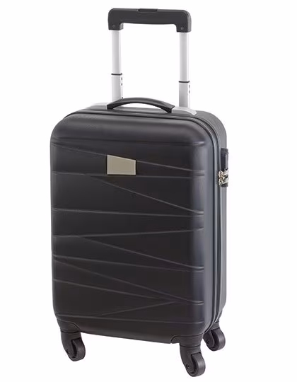 L-merch Valise cabine trolley Padua à 4 roulettes, Black 55 x 35 x 20 cm, NT600