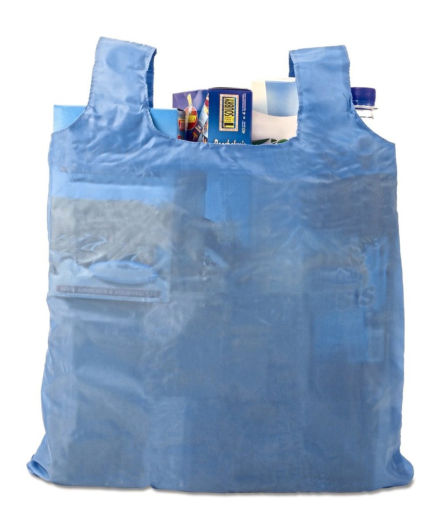 L-merch Einkaufstasche Streets mit Karabinerhaken, Light Blue 54 x 45 x 2 cm, NT6264