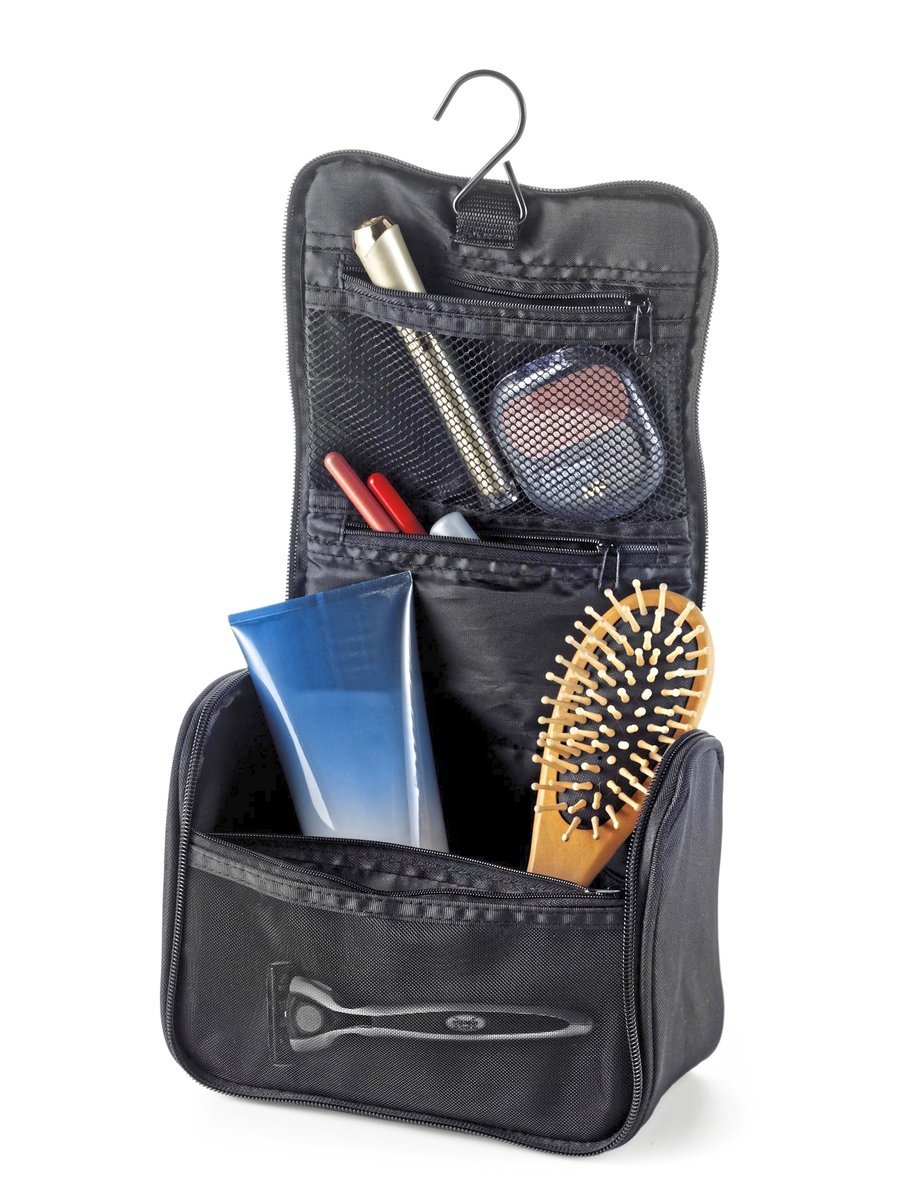 L-merch Kulturtasche Alicante aus 600D Polyester, Black 9.5 x 19 x 16 cm, NT6427