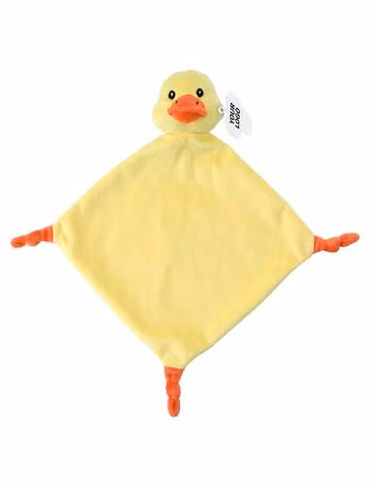 L-merch Plüsch-Schnuffeltuch Relax mit Knoten, Duck 19 x 19 x 0,5 cm, NT6474